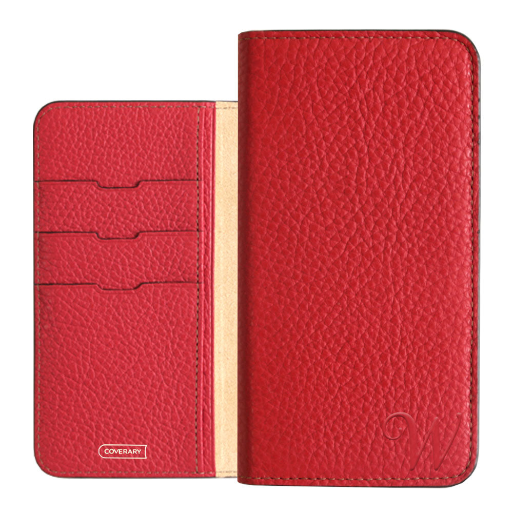 Genuine leather 32 colors Italian shrink leather Initial notebook-style case AQUOS series