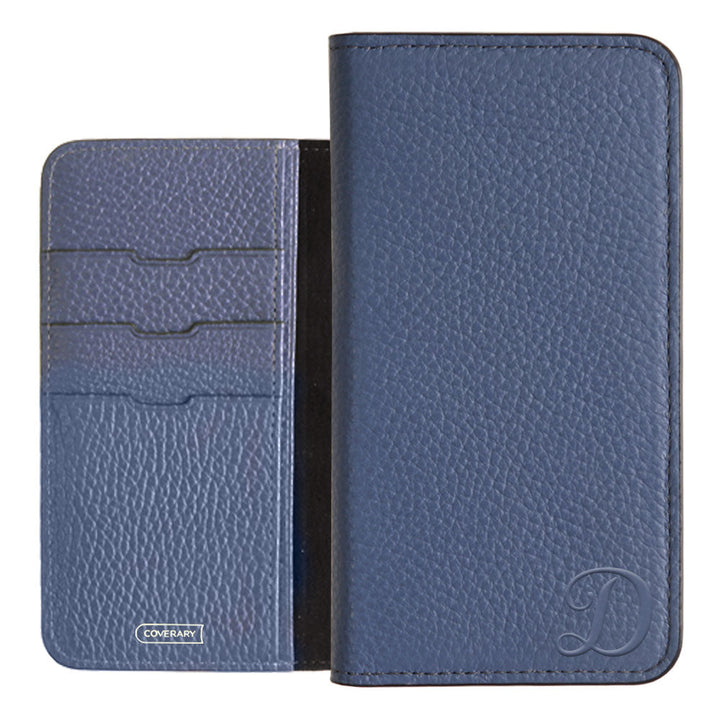 Genuine leather 32 colors Italian shrink leather Initial notebook-style case AQUOS series