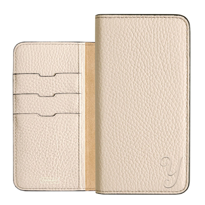 Genuine leather 32 colors Italian shrink leather Initial notebook-style case AQUOS series