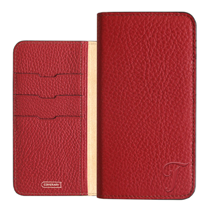 Genuine leather 32 colors Italian shrink leather Initial notebook-style case AQUOS series
