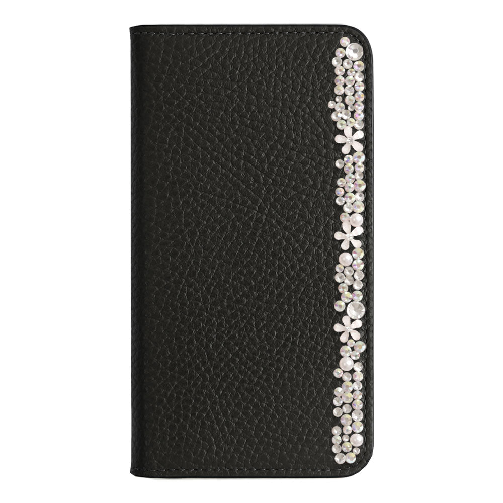 Genuine leather 32 colors Italian shrink leather flower decoration notebook-style case iPhone series