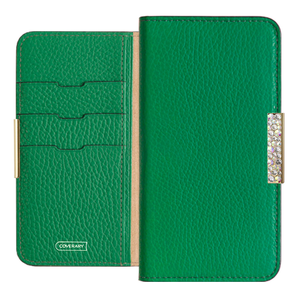 Genuine leather 32 colors Italian shrink leather stone frame deco notebook-style case AQUOS series