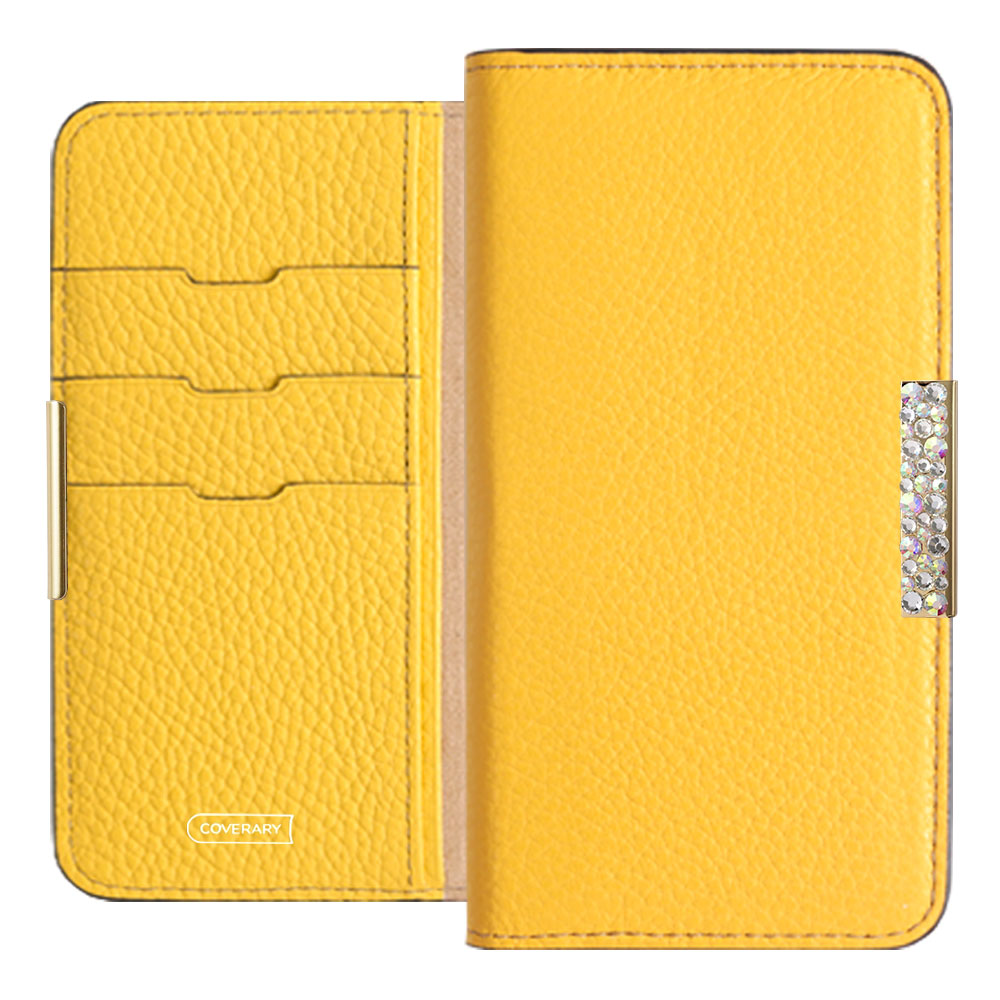 Genuine leather 32 colors Italian shrink leather stone frame deco notebook-style case AQUOS series