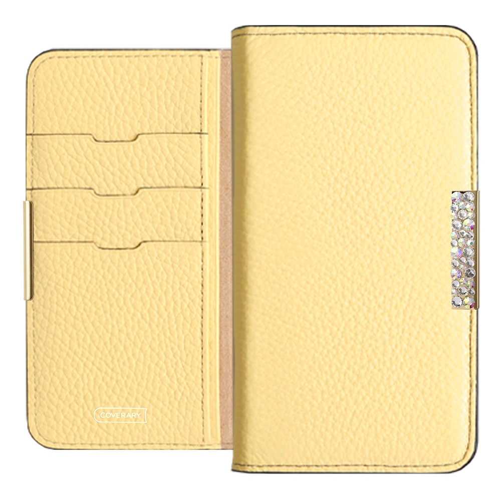 Cuir véritable 32 couleurs cuir italien grainé étui portefeuille à cadre en pierre série Galaxy