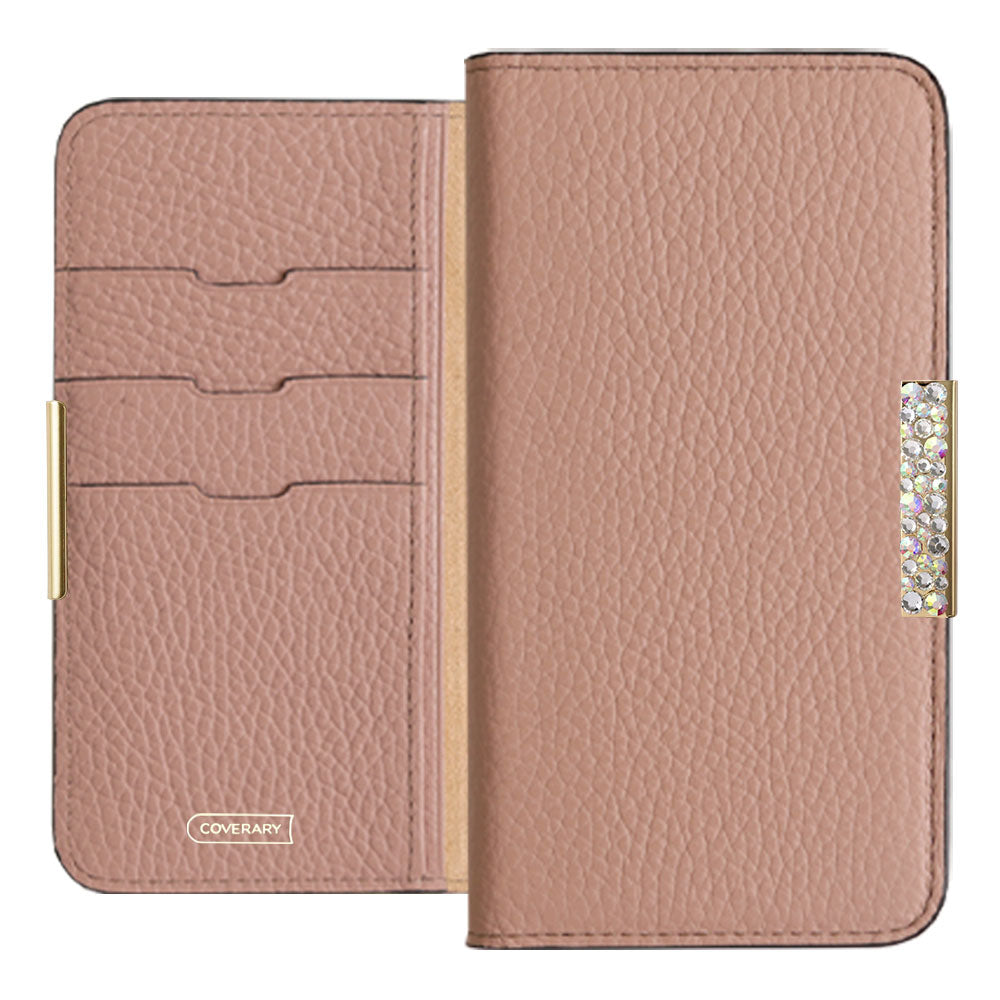 Cuir véritable 32 couleurs cuir italien grainé cadre pierre décor étui portefeuille série Xperia