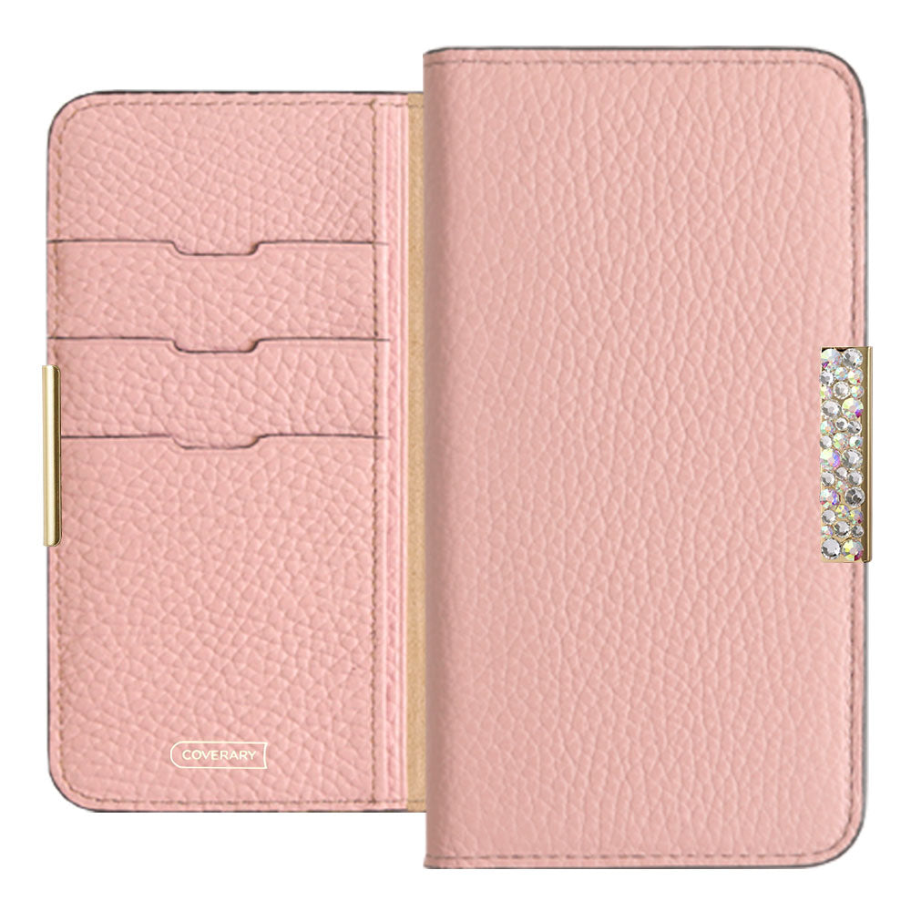 Genuine leather 32 colors Italian shrink leather stone frame deco notebook-style case AQUOS series