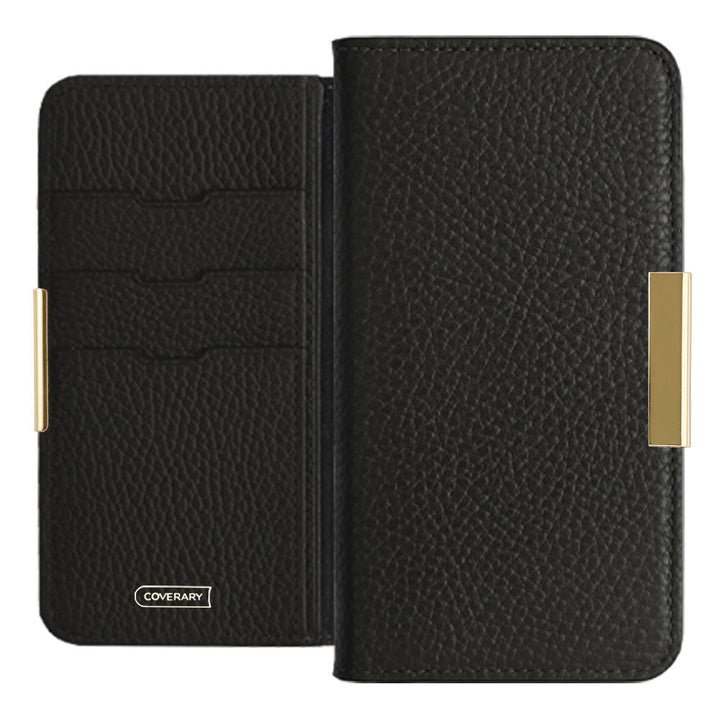 Genuine leather 32 colors Italian shrink leather gold frame deco notebook-style case Google Pixel series