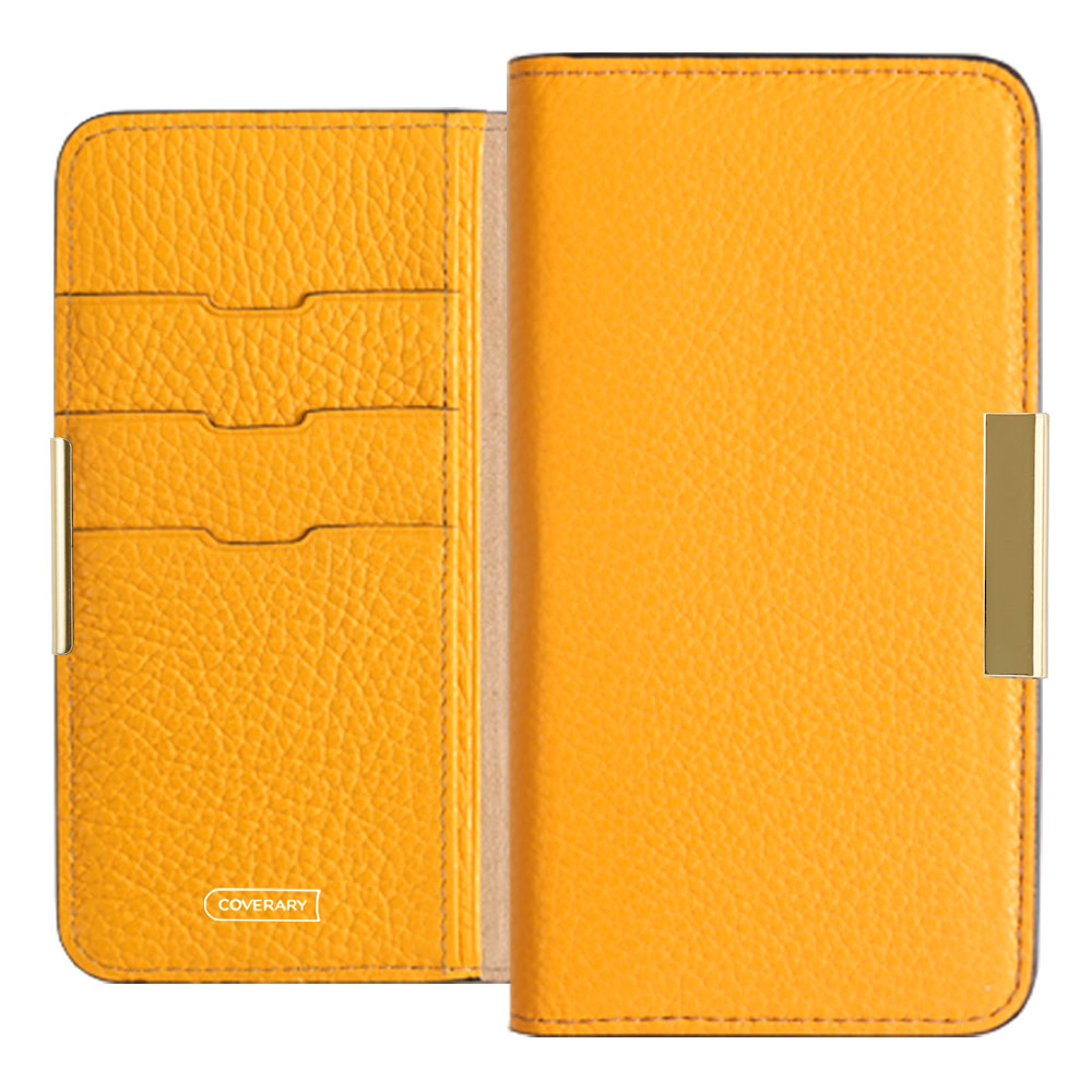 Genuine leather 32 colors Italian shrink leather gold frame deco notebook-style case Google Pixel series