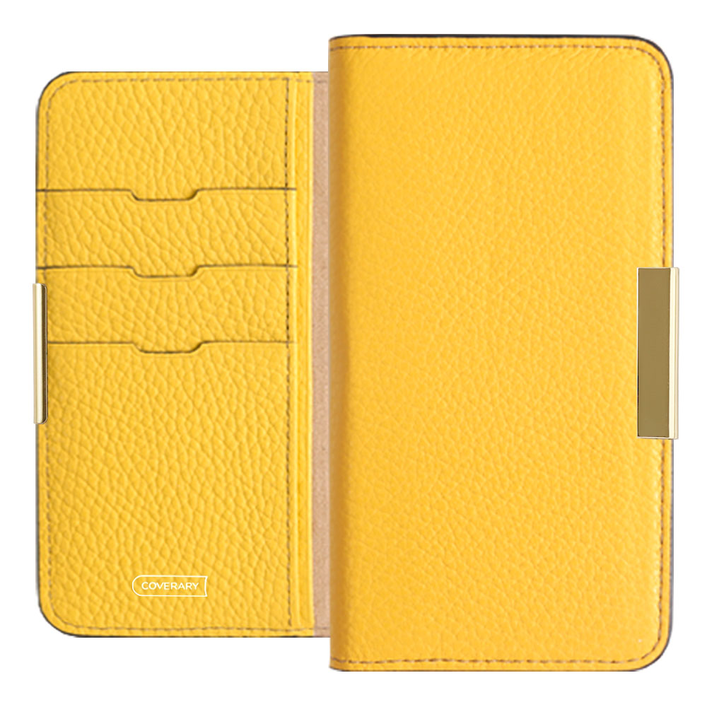 Genuine leather 32 colors Italian shrink leather gold frame deco notebook-style case Google Pixel series