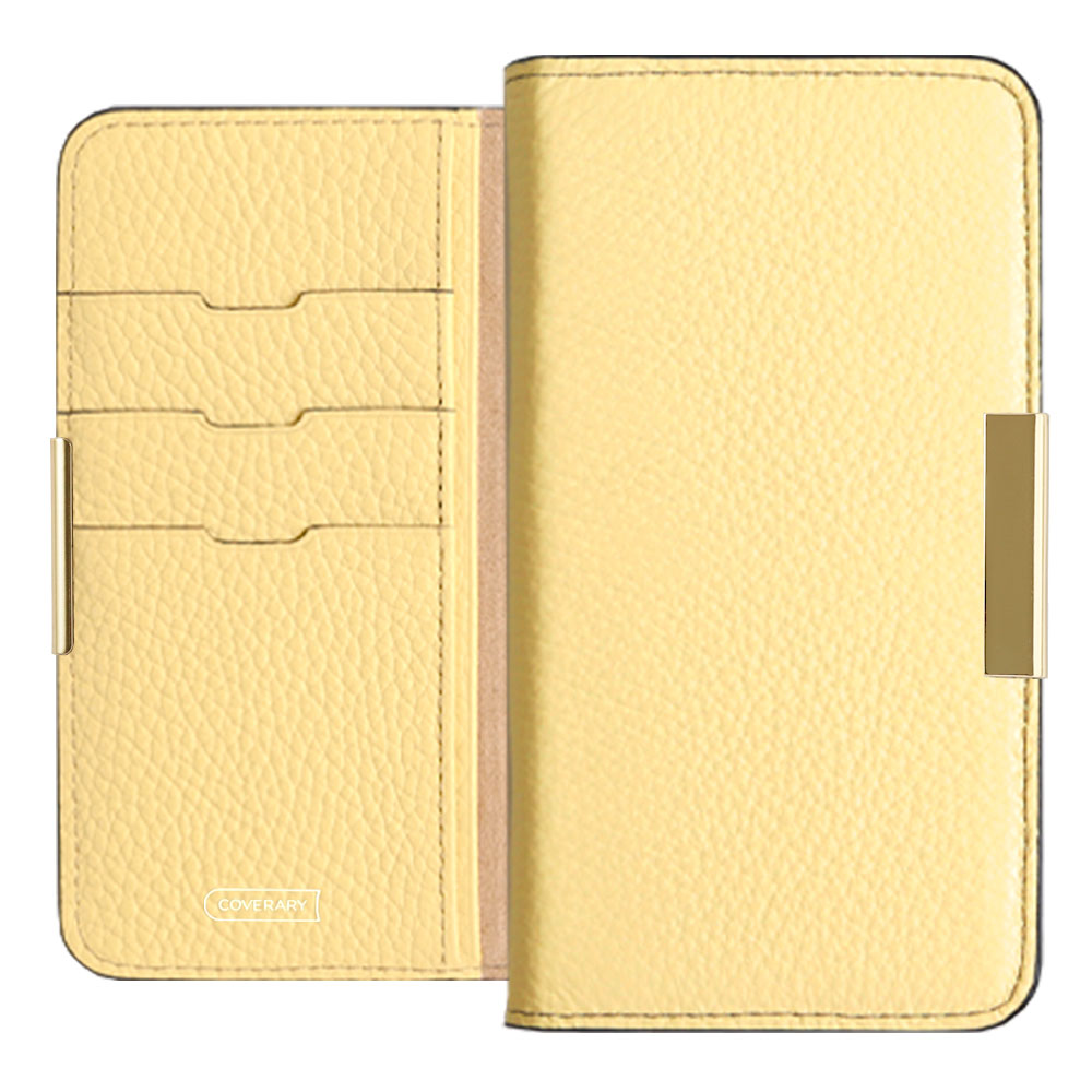 Genuine leather 32 colors Italian shrink leather gold frame deco notebook-style case Google Pixel series