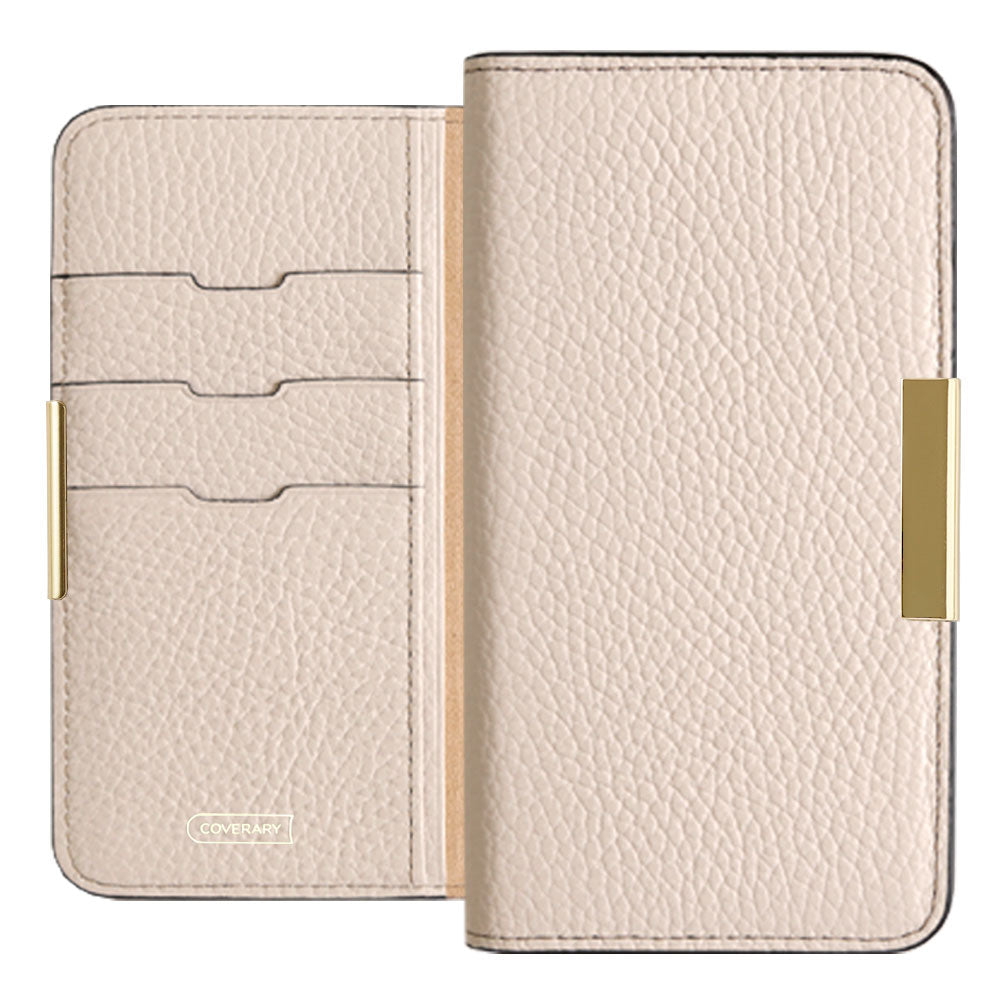Genuine leather 32 colors Italian shrink leather gold frame deco notebook-style case
