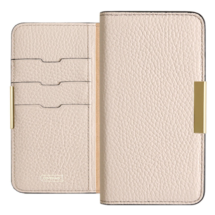 Genuine leather 32 colors Italian shrink leather gold frame deco notebook-style case