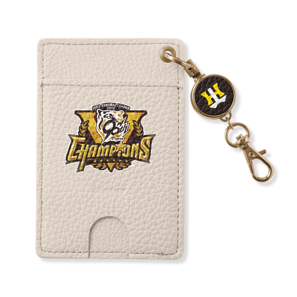 【新品未使用】familiar ×阪神タイガース　パスケース 阪神タイガース×familiar 阪神甲子園球場で野球をする「ファミちゃん