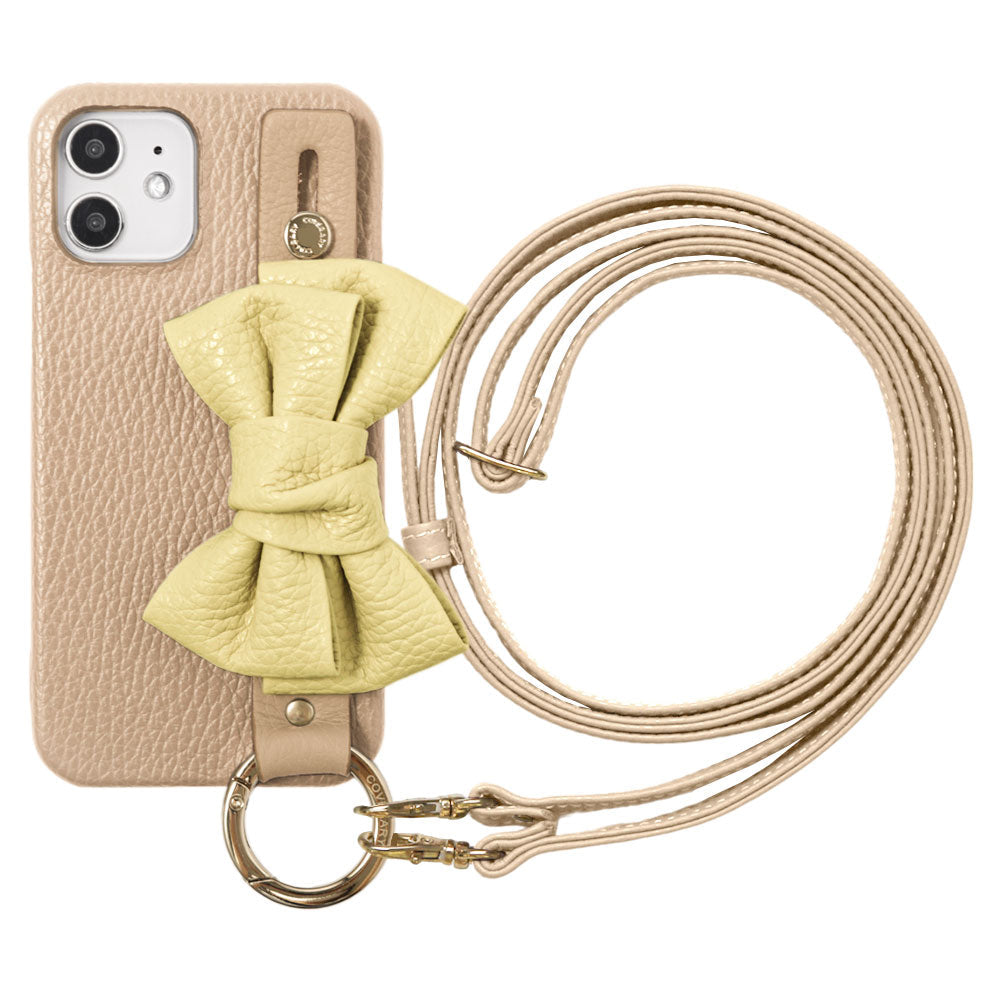 Cuir véritable 32 couleurs cuir italien grainé double ruban avec poignée et bandoulière étui arrière série AQUOS