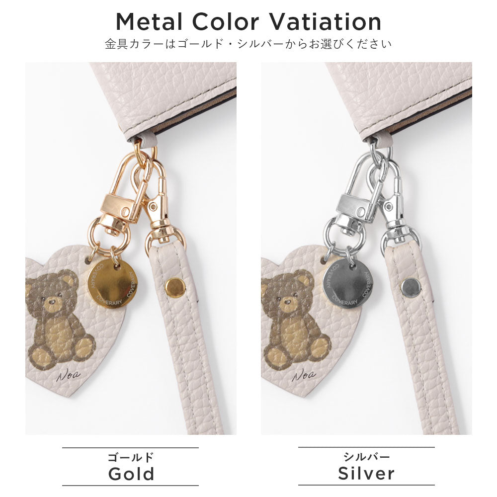 Genuine leather 32 colors Italian shrink leather printed name motif animal pattern charm with shoulder strap notebook-style case (with belt) Google Pixel series