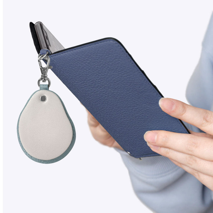 Genuine leather 32 colors Italian shrink leather with shoulder strap Different material nuance mirror charm notebook-style case (with belt) AQUOS series