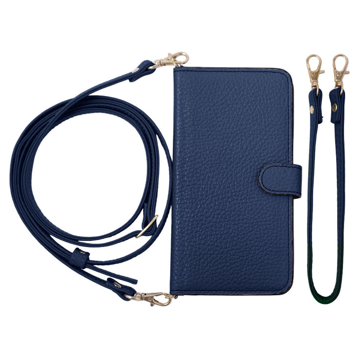 Genuine leather 32 colors Italian shrink leather short & shoulder strap included notebook-style case (with belt) Galaxy series