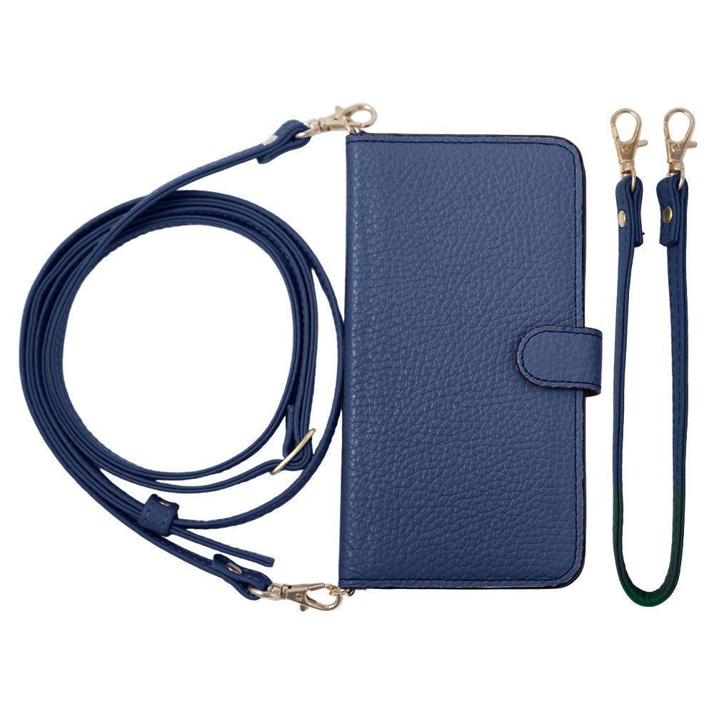 Genuine leather 32 colors Italian shrink leather short & shoulder strap included notebook-style case (with belt) Xperia series