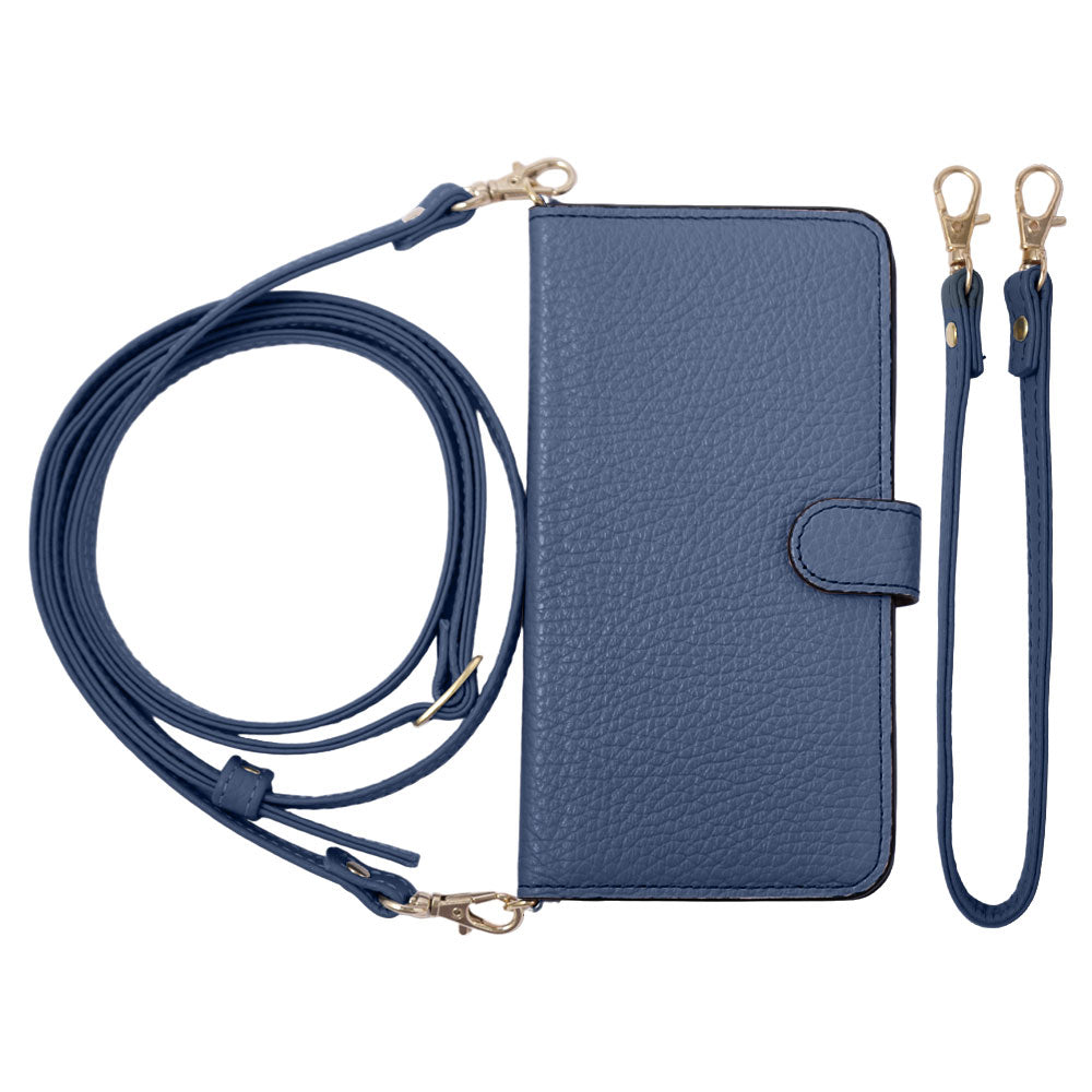 Genuine leather 32 colors Italian shrink leather short & shoulder strap included notebook-style case (with belt) Xperia series