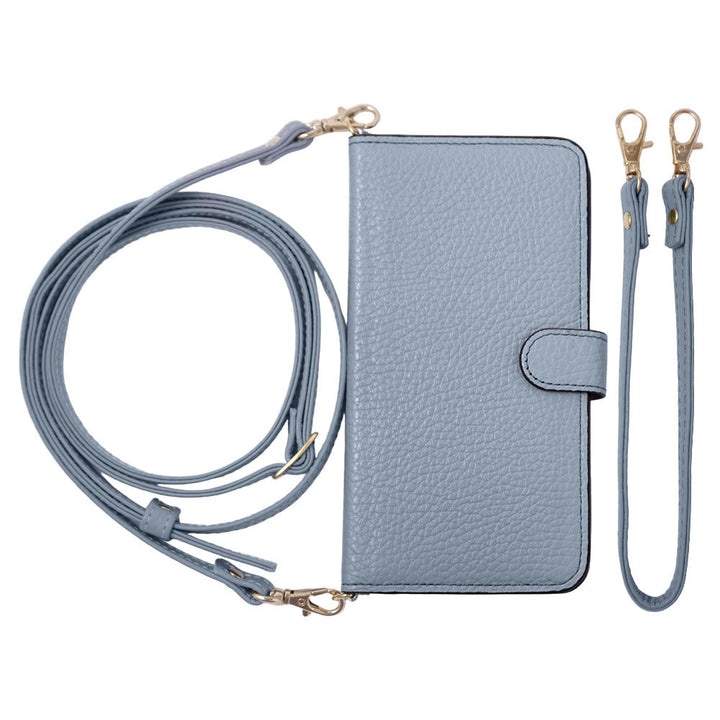 Genuine leather 32 colors Italian shrink leather short & shoulder strap included notebook-style case (with belt) Galaxy series