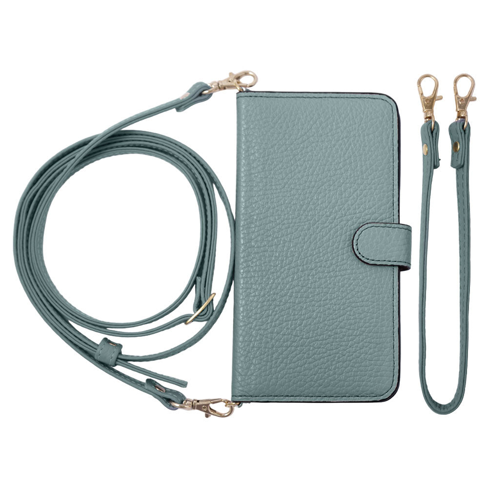 Genuine leather 32 colors Italian shrink leather short & shoulder strap included notebook-style case (with belt) Xperia series