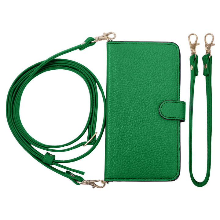 Genuine leather 32 colors Italian shrink leather short & shoulder strap included notebook-style case (with belt) Galaxy series