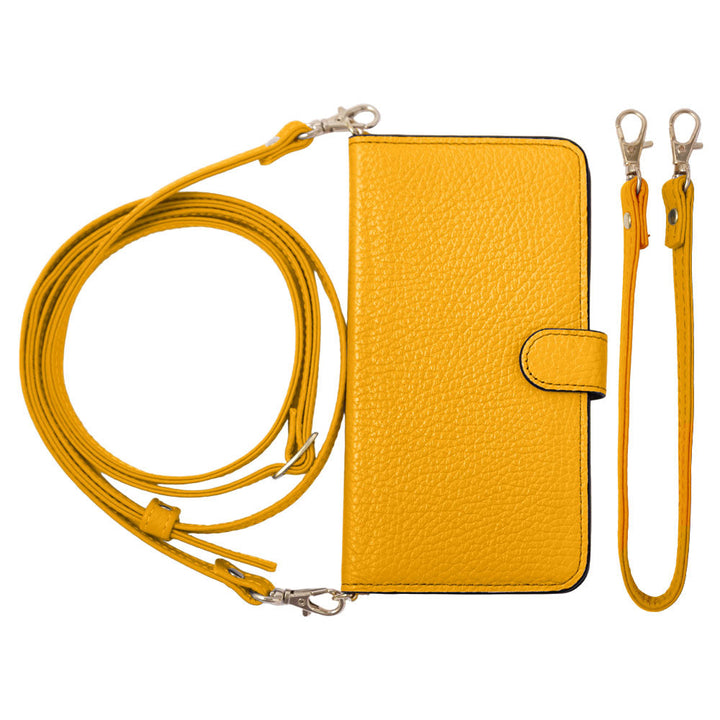 Genuine leather 32 colors Italian shrink leather short & shoulder strap included notebook-style case (with belt) Galaxy series