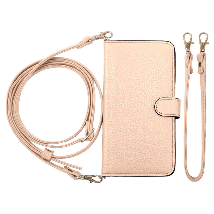 Genuine leather 32 colors Italian shrink leather short & shoulder strap included notebook-style case (with belt) Galaxy series