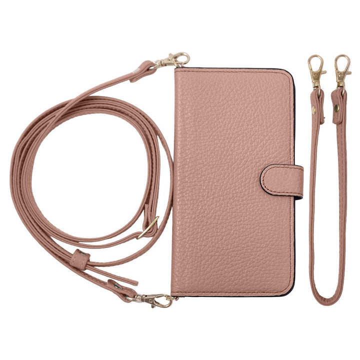 Genuine leather 32 colors Italian shrink leather short & shoulder strap included notebook-style case (with belt) Galaxy series