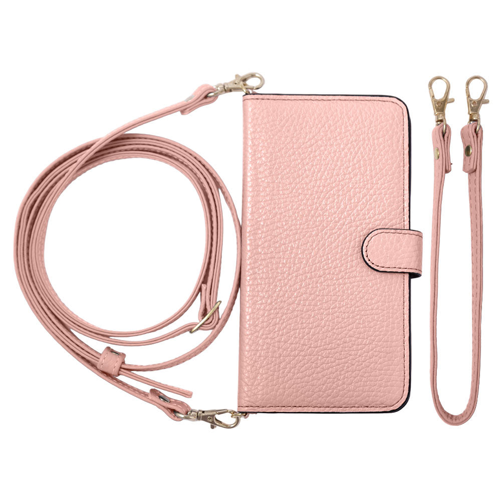 Genuine leather 32 colors Italian shrink leather short & shoulder strap included notebook-style case (with belt) Galaxy series