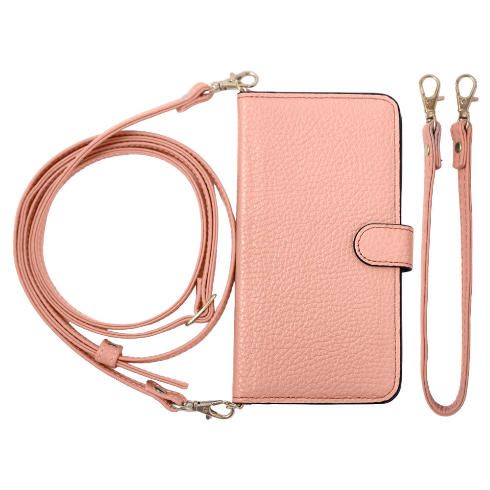 Genuine leather 32 colors Italian shrink leather short & shoulder strap included notebook-style case (with belt) Galaxy series