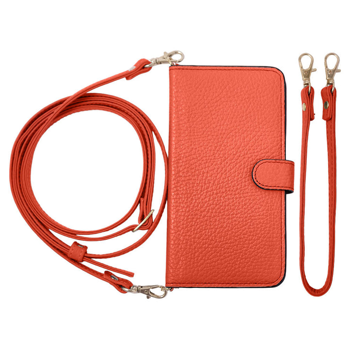 Genuine leather 32 colors Italian shrink leather short & shoulder strap included notebook-style case (with belt) Xperia series