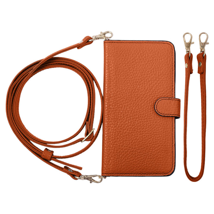 Genuine leather 32 colors Italian shrink leather short & shoulder strap included notebook-style case (with belt) Galaxy series