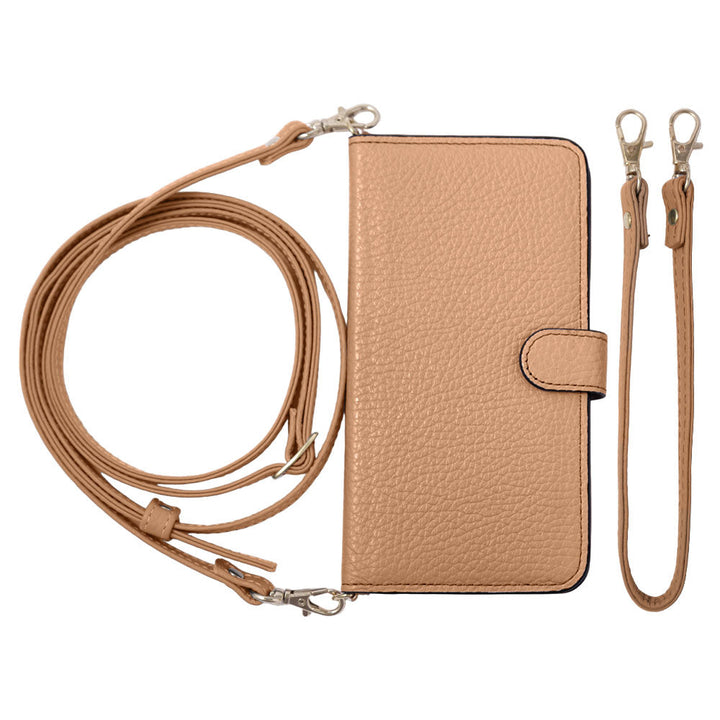 Genuine leather 32 colors Italian shrink leather short & shoulder strap included notebook-style case (with belt) Galaxy series