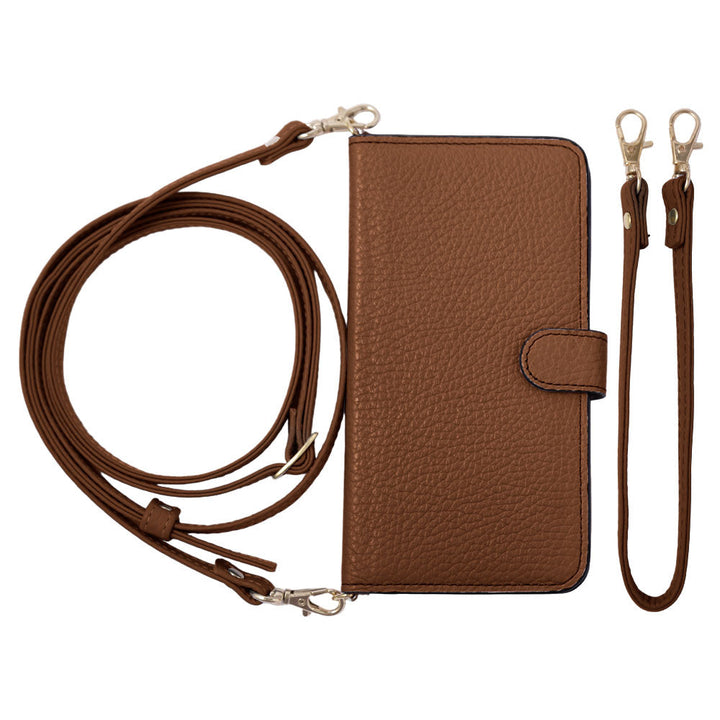 Genuine leather 32 colors Italian shrink leather short & shoulder strap included notebook-style case (with belt) Galaxy series