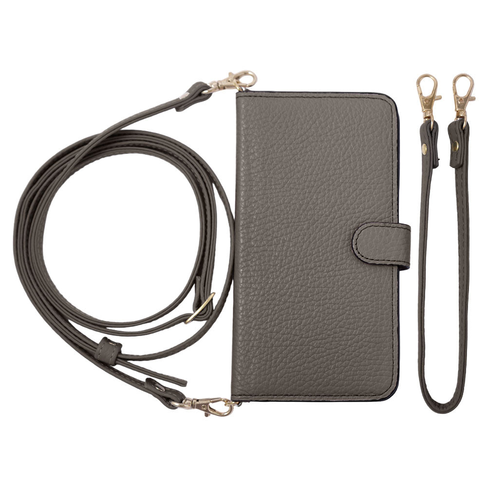 Genuine leather 32 colors Italian shrink leather short & shoulder strap included notebook-style case (with belt) Galaxy series