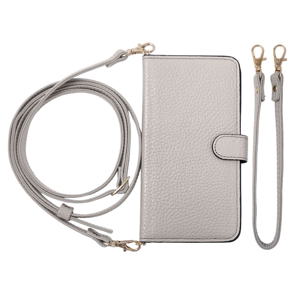 Genuine leather 32 colors Italian shrink leather short & shoulder strap included notebook-style case (with belt) Galaxy series