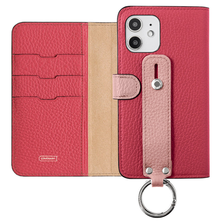 Ceinture bicolore en cuir italien grainé 32 couleurs véritable cuir avec poignée, étui portefeuille (avec ceinture) pour la série Xperia