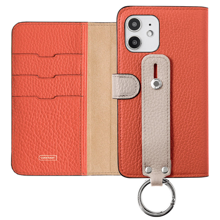 Ceinture bicolore en cuir italien grainé 32 couleurs véritable cuir avec poignée, étui portefeuille (avec ceinture) pour la série Xperia