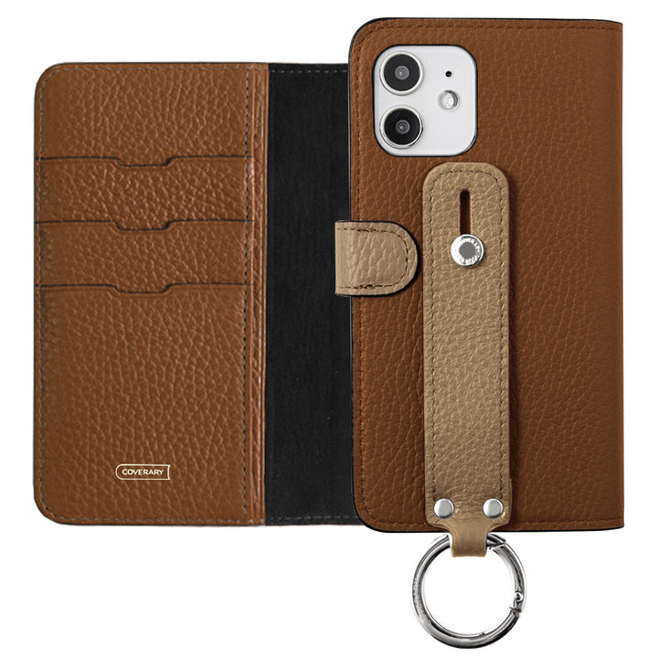 Ceinture bicolore en cuir italien grainé 32 couleurs véritable cuir avec poignée, étui portefeuille (avec ceinture) pour la série Xperia