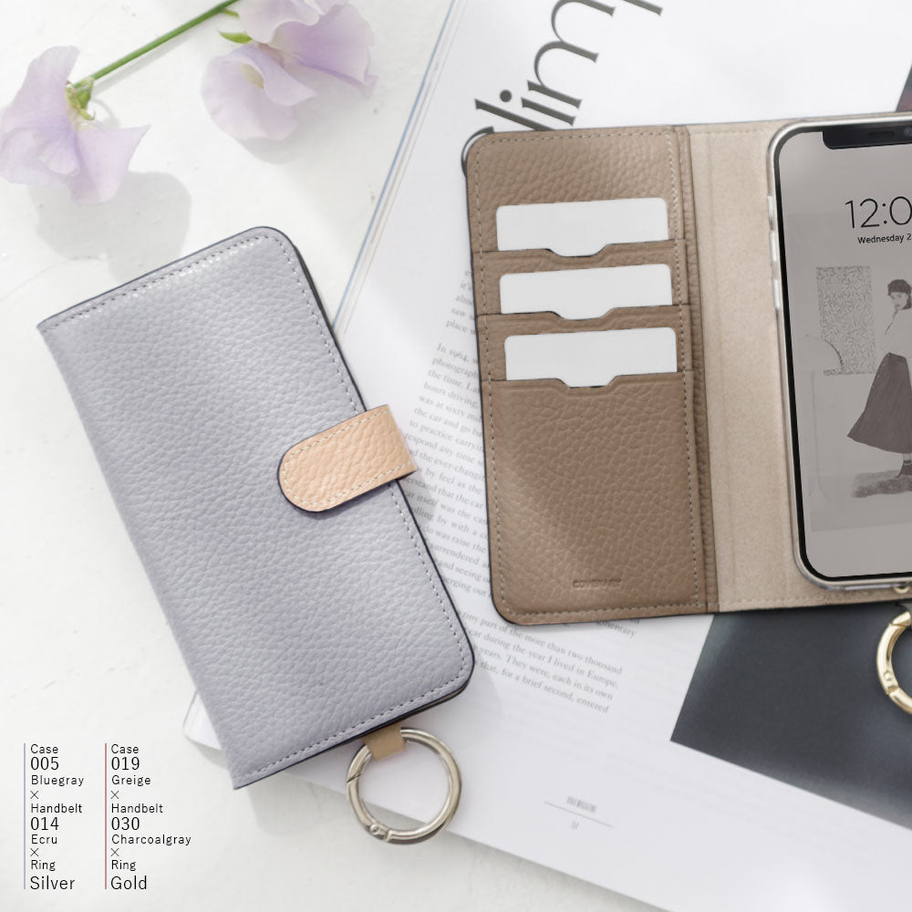 Ceinture bicolore en cuir italien grainé 32 couleurs véritable cuir avec poignée, étui portefeuille (avec ceinture) pour la série Xperia