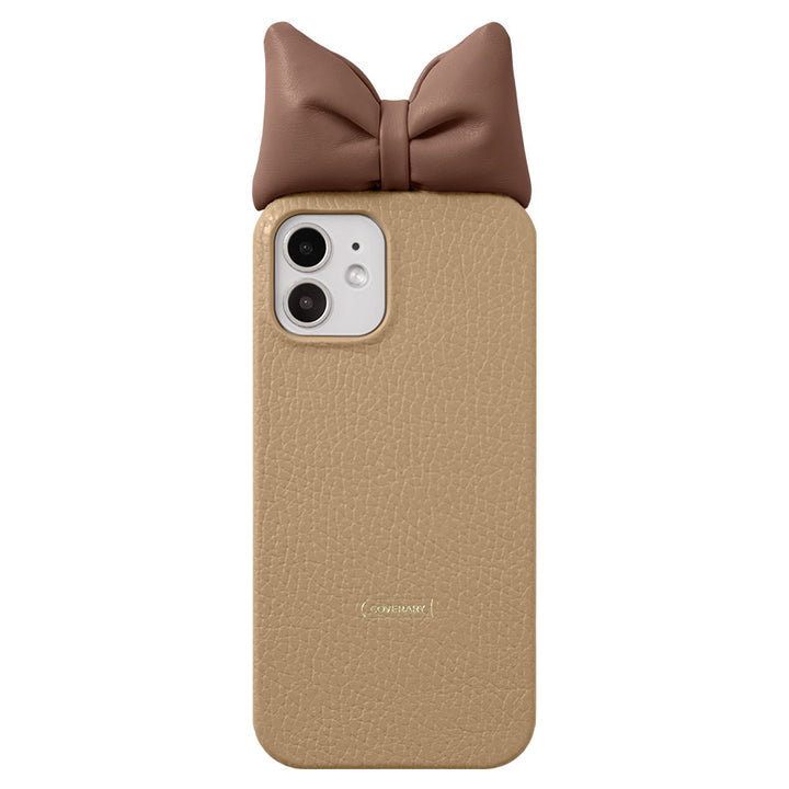 本革 32色 イタリアンシュリンクレザー 中綿リボントップ 背面ケース