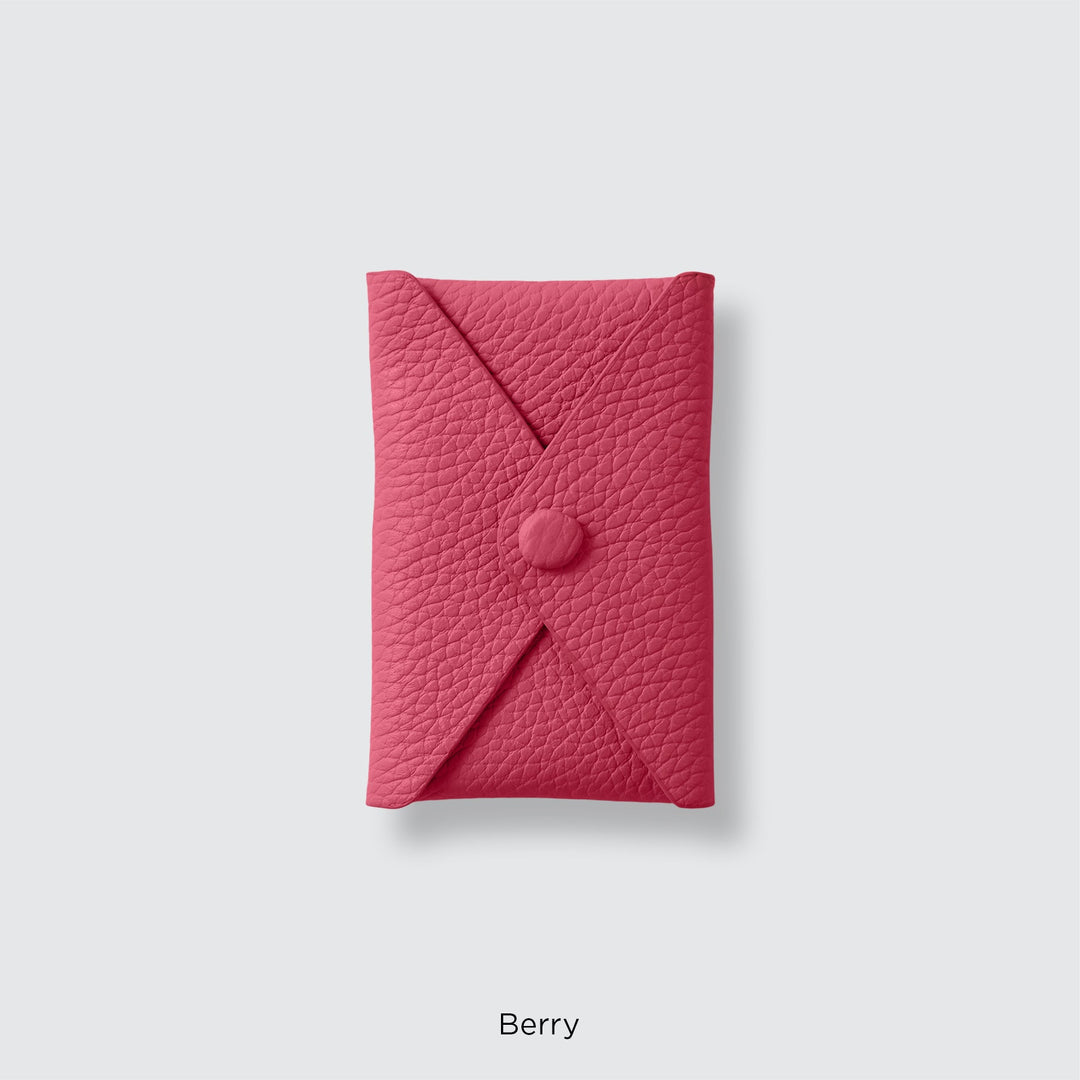 Genuine leather pocket with flap (single item) for MagSafe-compatible leather cases | 32 colors Italian shrink leather