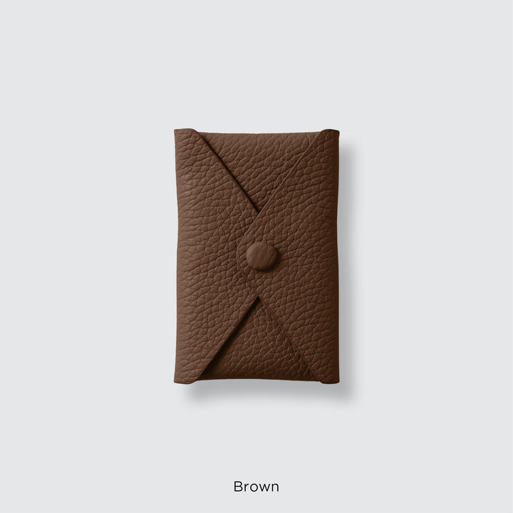 Genuine leather pocket with flap (single item) for MagSafe-compatible leather cases | 32 colors Italian shrink leather