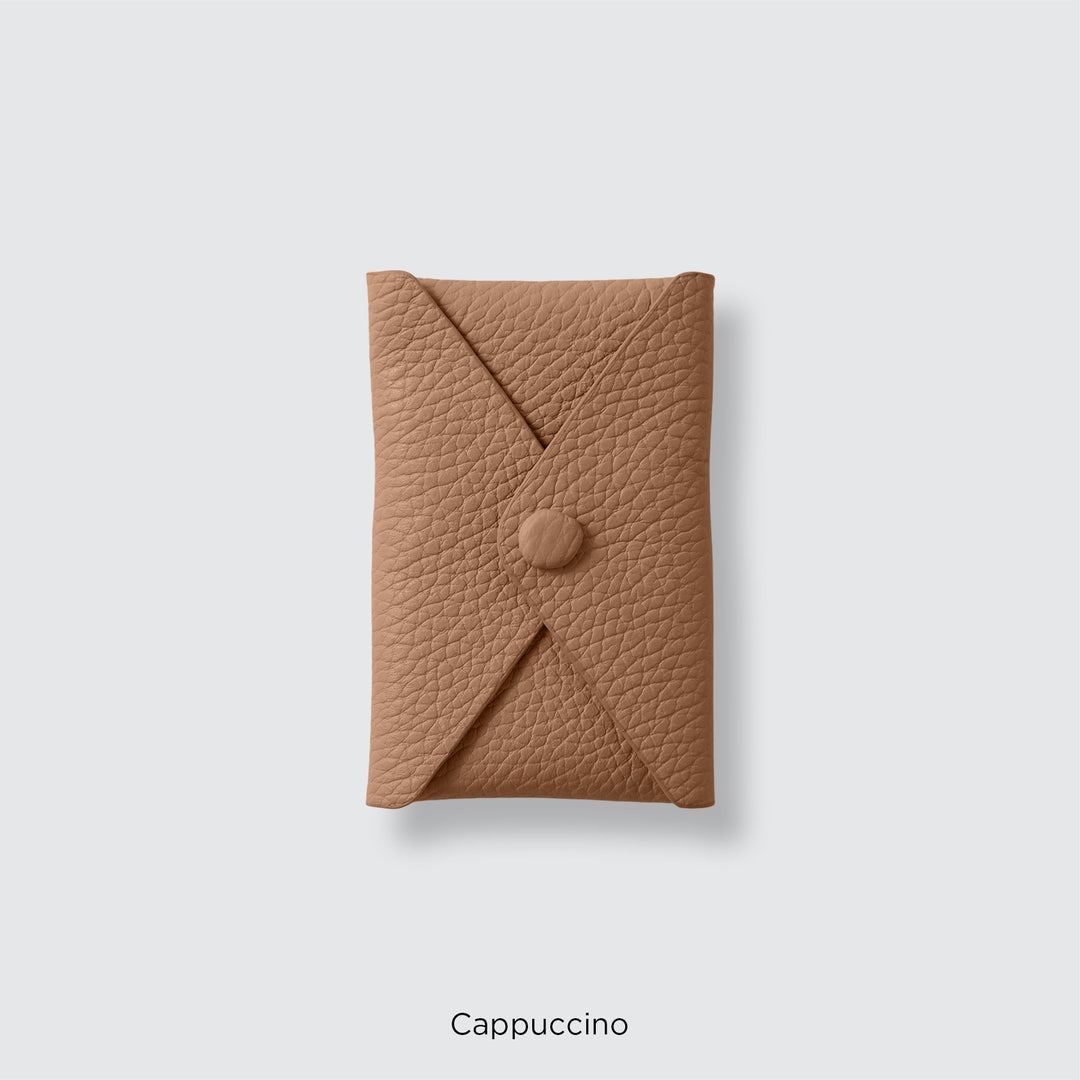 Genuine leather pocket with flap (single item) for MagSafe-compatible leather cases | 32 colors Italian shrink leather