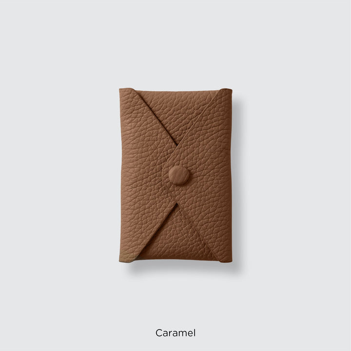 Genuine leather pocket with flap (single item) for MagSafe-compatible leather cases | 32 colors Italian shrink leather