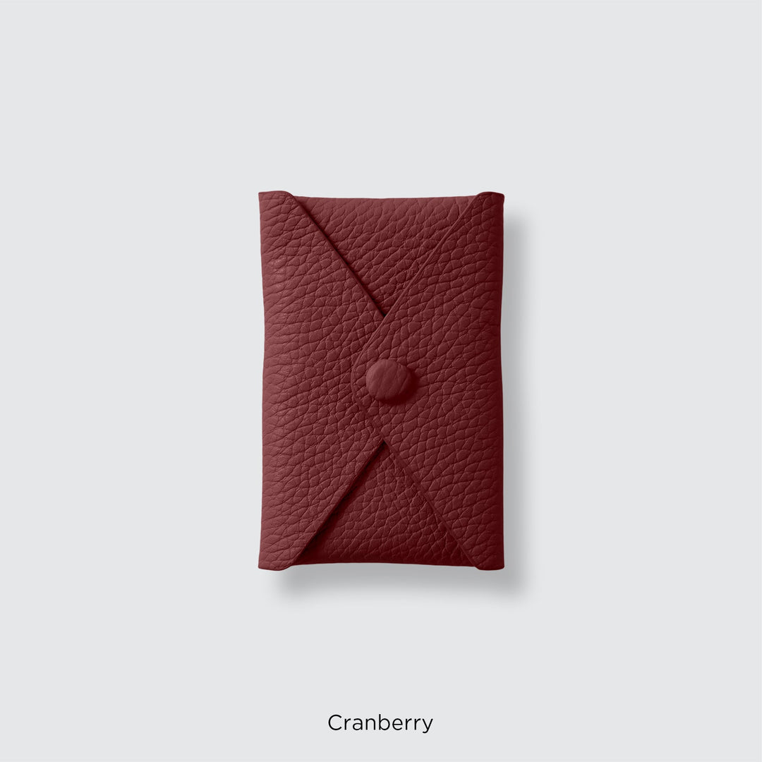 Genuine leather pocket with flap (single item) for MagSafe-compatible leather cases | 32 colors Italian shrink leather
