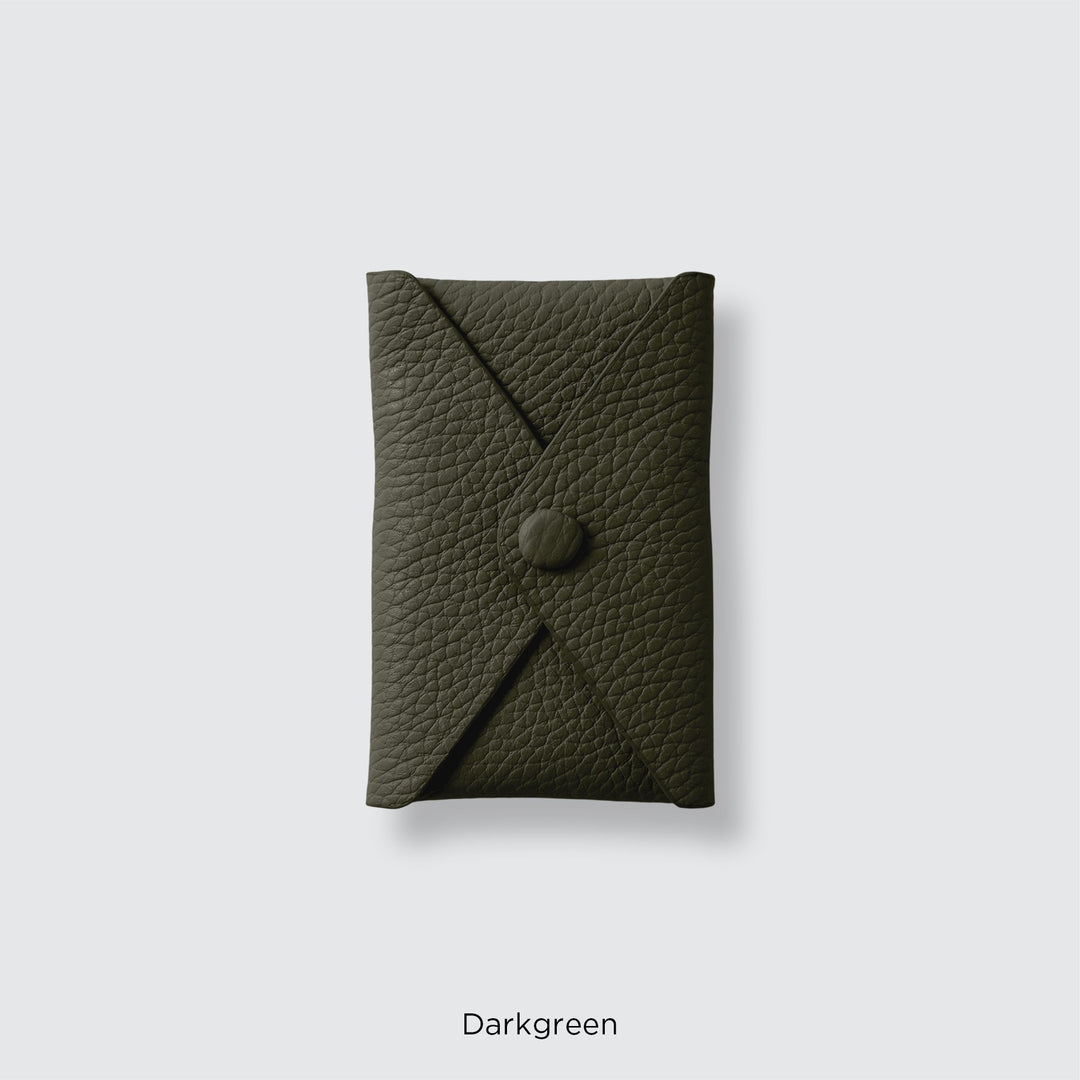 Genuine leather pocket with flap (single item) for MagSafe-compatible leather cases | 32 colors Italian shrink leather