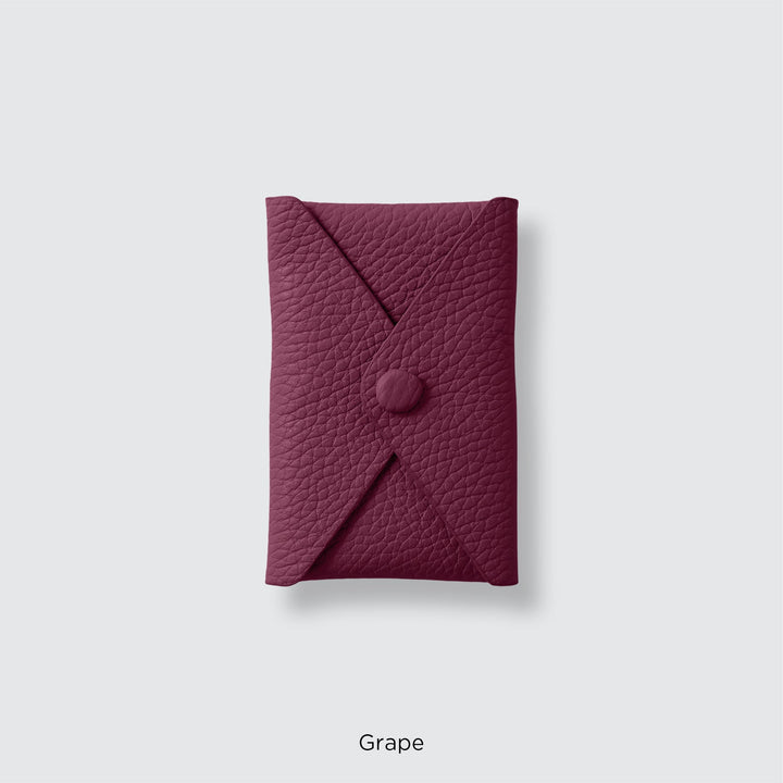 Genuine leather pocket with flap (single item) for MagSafe-compatible leather cases | 32 colors Italian shrink leather