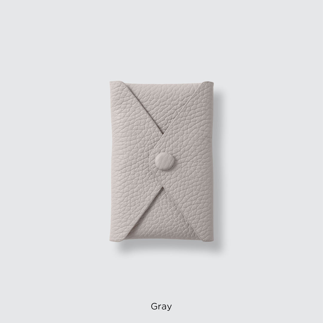 Genuine leather pocket with flap (single item) for MagSafe-compatible leather cases | 32 colors Italian shrink leather